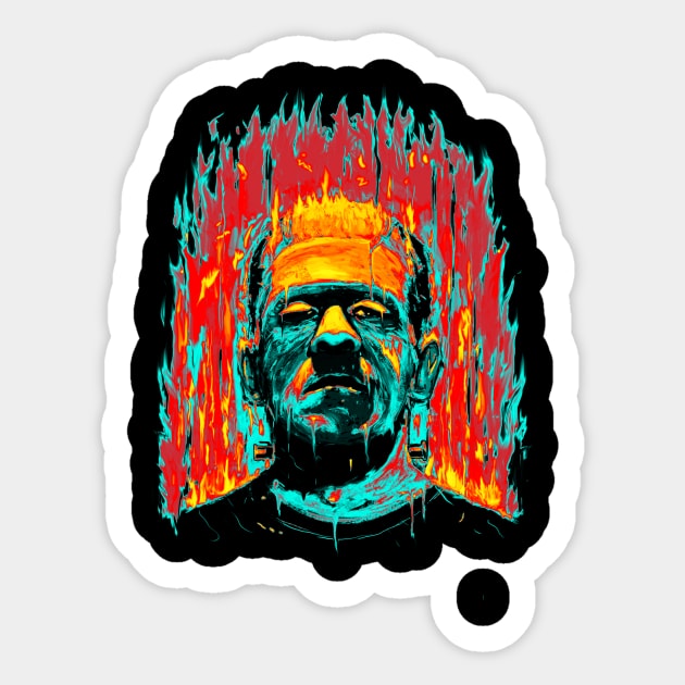 Frankenstein Sticker by nicebleed